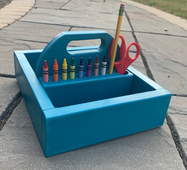 Craft Caddy for Art Supplies Organizer Wood Tool Box for Craft