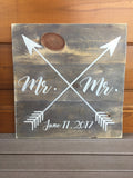 Rustic Arrow Wedding Sign